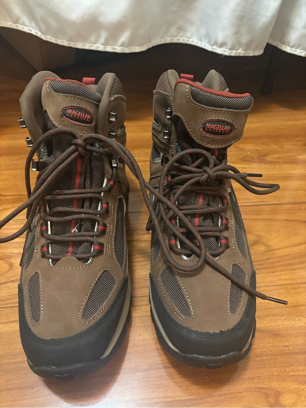 Magellan Outdoors Brown and Red Men's Hiking Boots